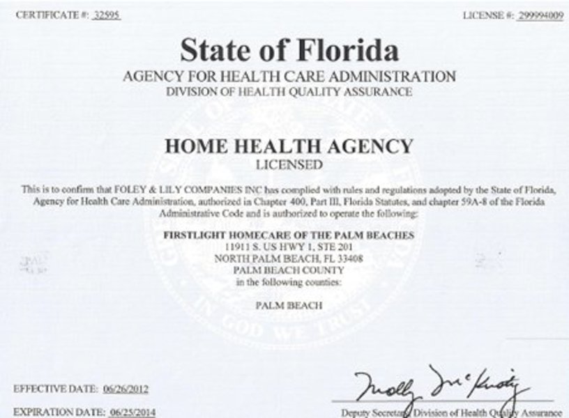 FirstLight HomeCare of The Palm Beaches, FL