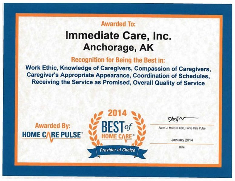 Immediate Care | In-Home Caregivers
