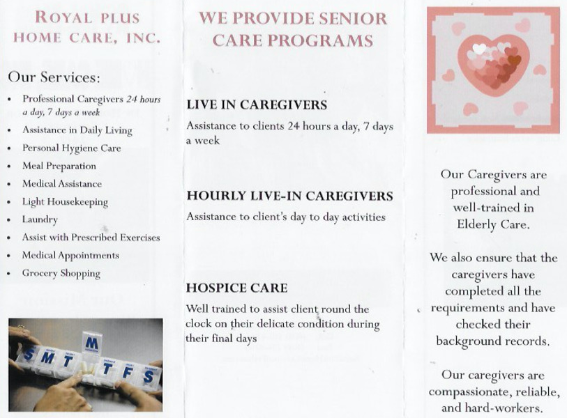 ROYAL PLUS HOME CARE, INC